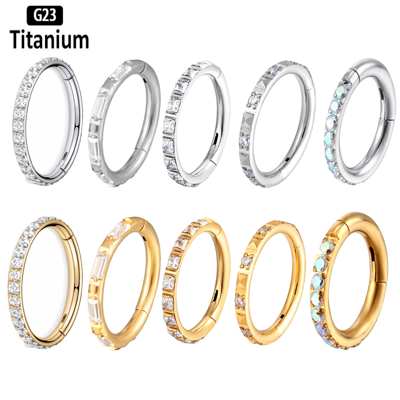 Body Piercing Quality Jewelry - Brincos de titânio ASTM F136, alta