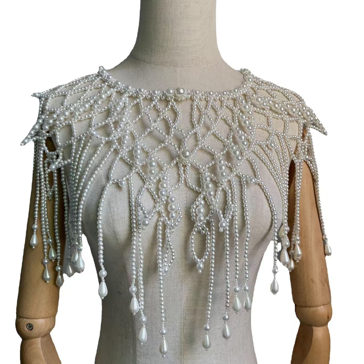 Body Jewelry Vest - Colete de Xale com Miçangas Inspirado