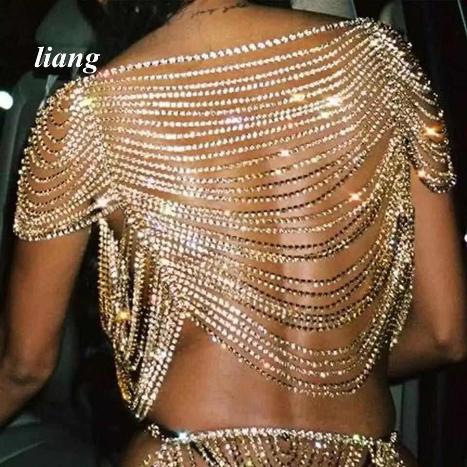 Body Jewelry Vest - Sexy corpo corrente biquíni colete sutiã