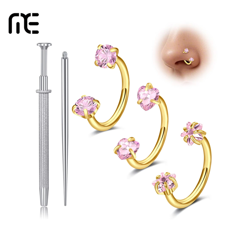 Body Jewelry Changing Kit - Piercings de Nariz em Ferradura para