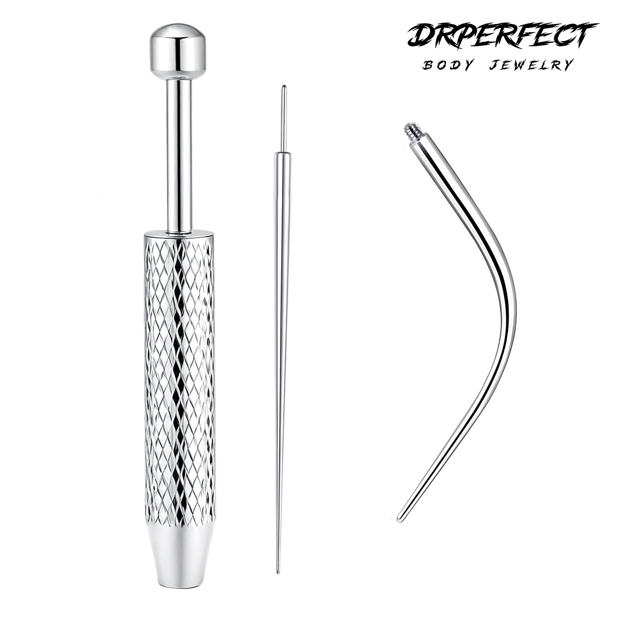 Body Jewelry Changing Kit - Drperfect Ferramenta Aplicadora de Aço Inoxidável