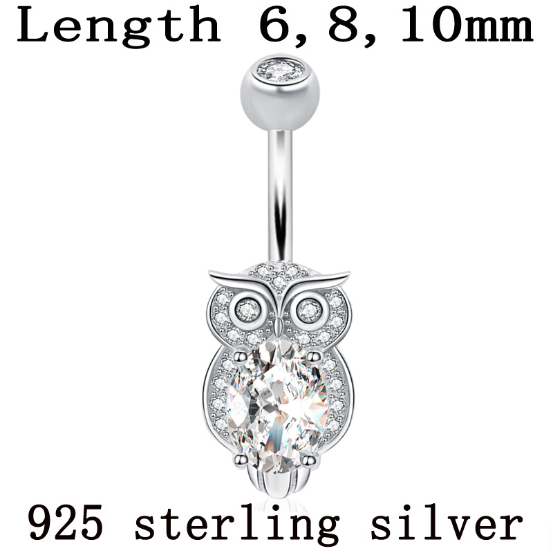 Anel de umbigo real 925 prata  - Body Jewelry Materials avaliação e preço