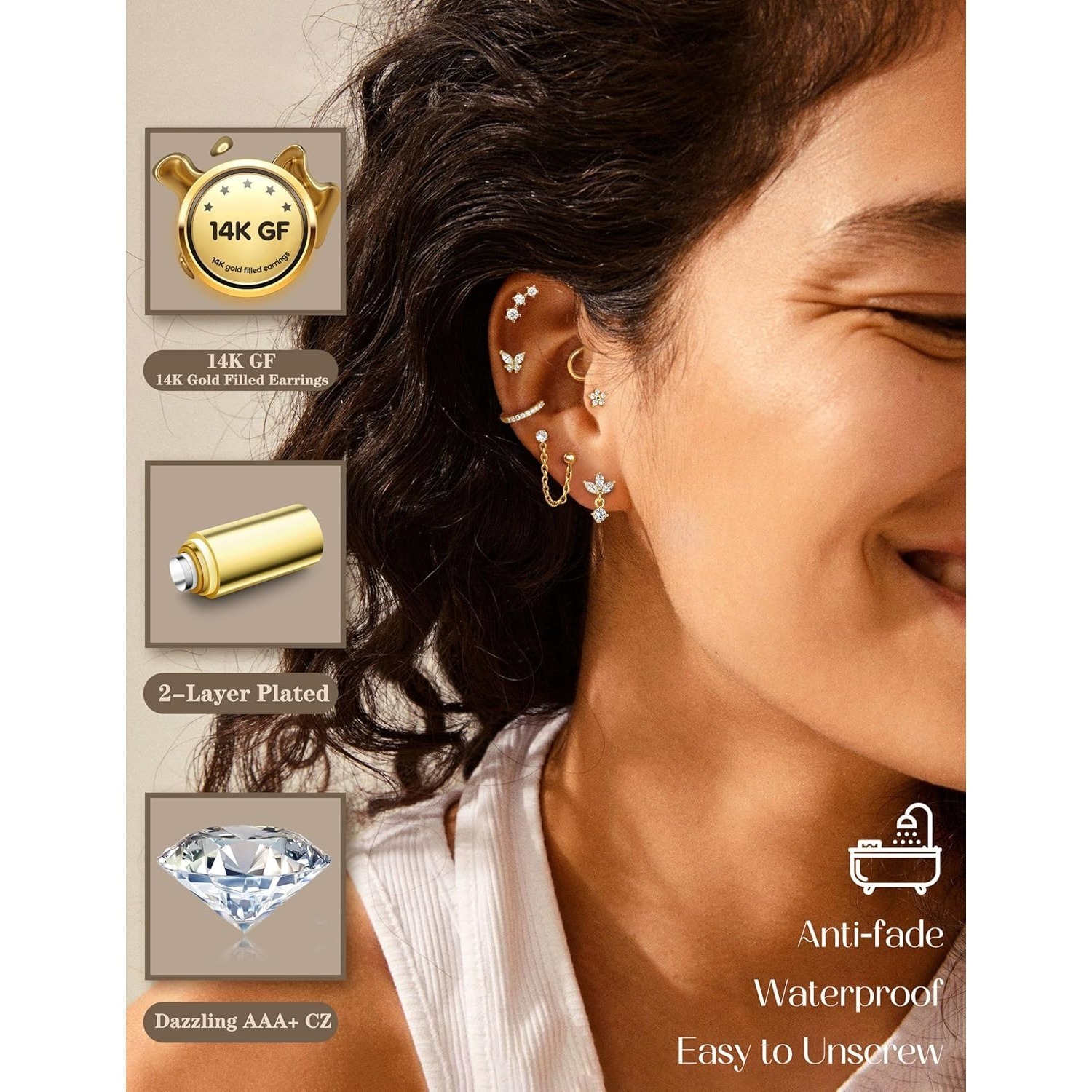 Brincos de Cartilagem Bobisty  - Body Jewelry Changing Kit avaliação e preço
