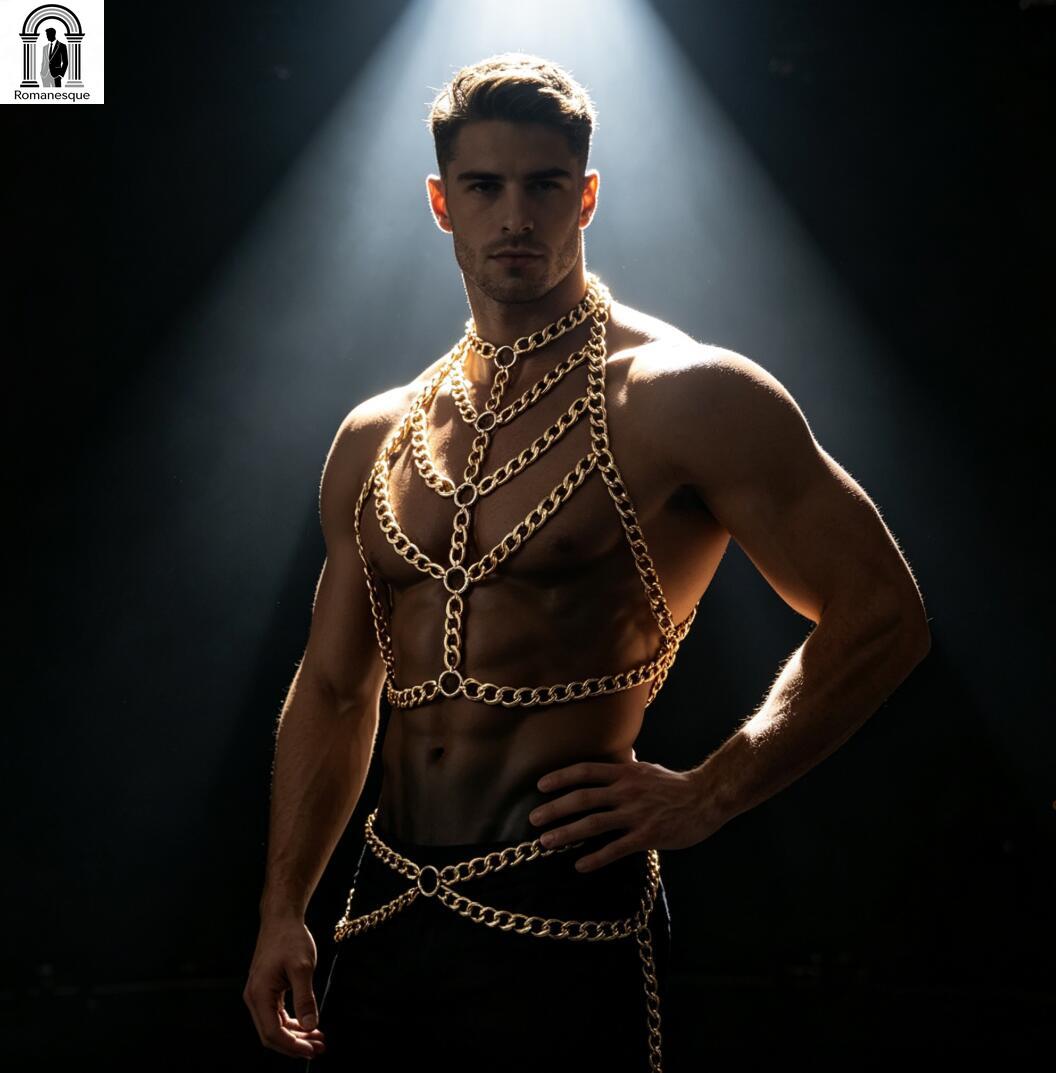 Colete Masculino de Corrente G - Body Jewelry Vest avaliação e preço