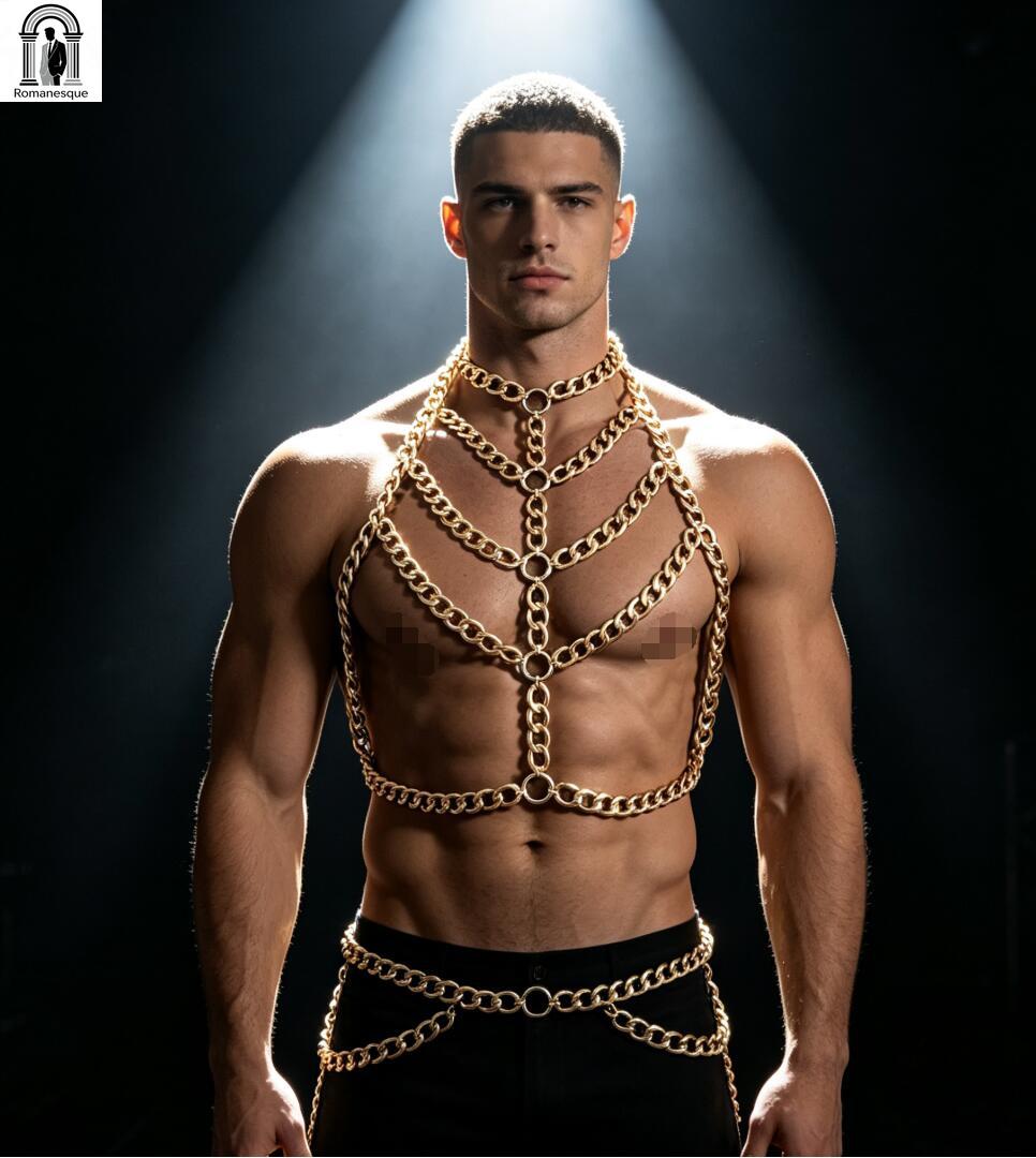 Colete Masculino de Corrente G - Body Jewelry Vest avaliação e preço