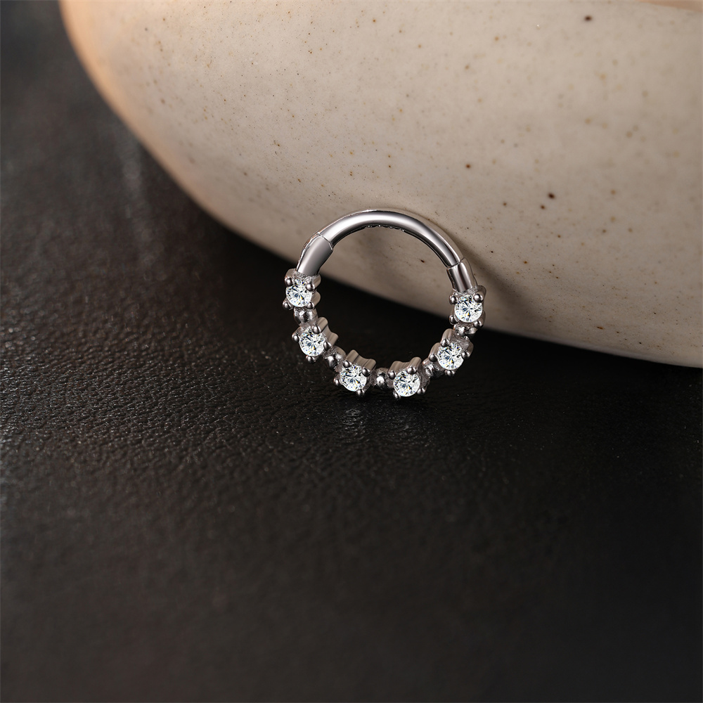 KOJ 1PC Argola de Septum em Pr - Body Piercing Quality Jewelry avaliação e preço