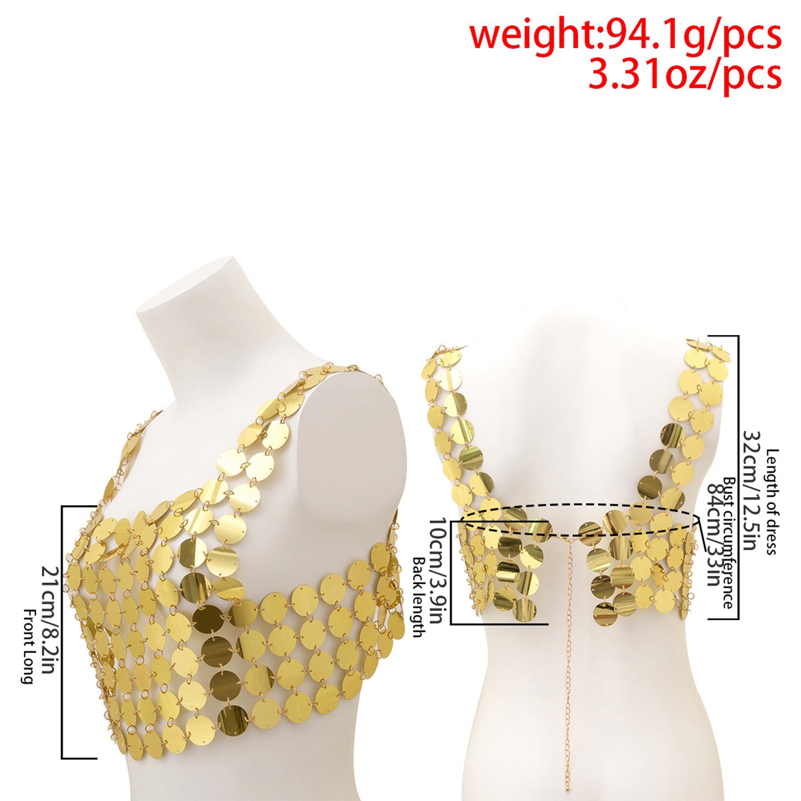 Colete de Lantejoulas Brilhant - Body Jewelry Vest avaliação e preço