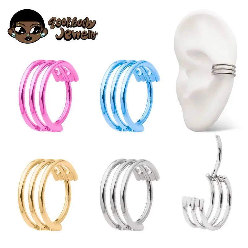 G23 titânio três camadas oco a - Body Piercing Quality Jewelry avaliação e preço