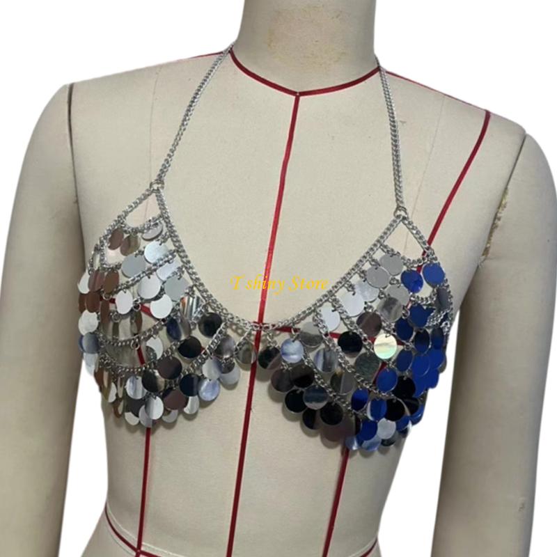 N58F lantejoulas festivas cole - Body Jewelry Vest avaliação e preço