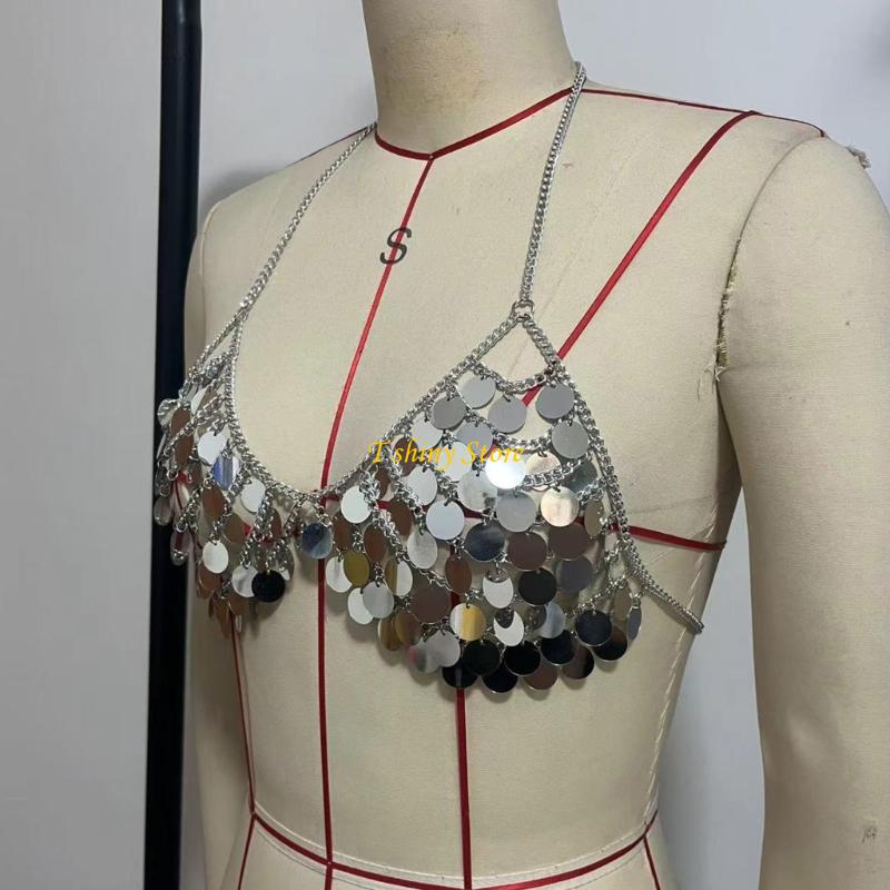 N58F lantejoulas festivas cole - Body Jewelry Vest avaliação e preço