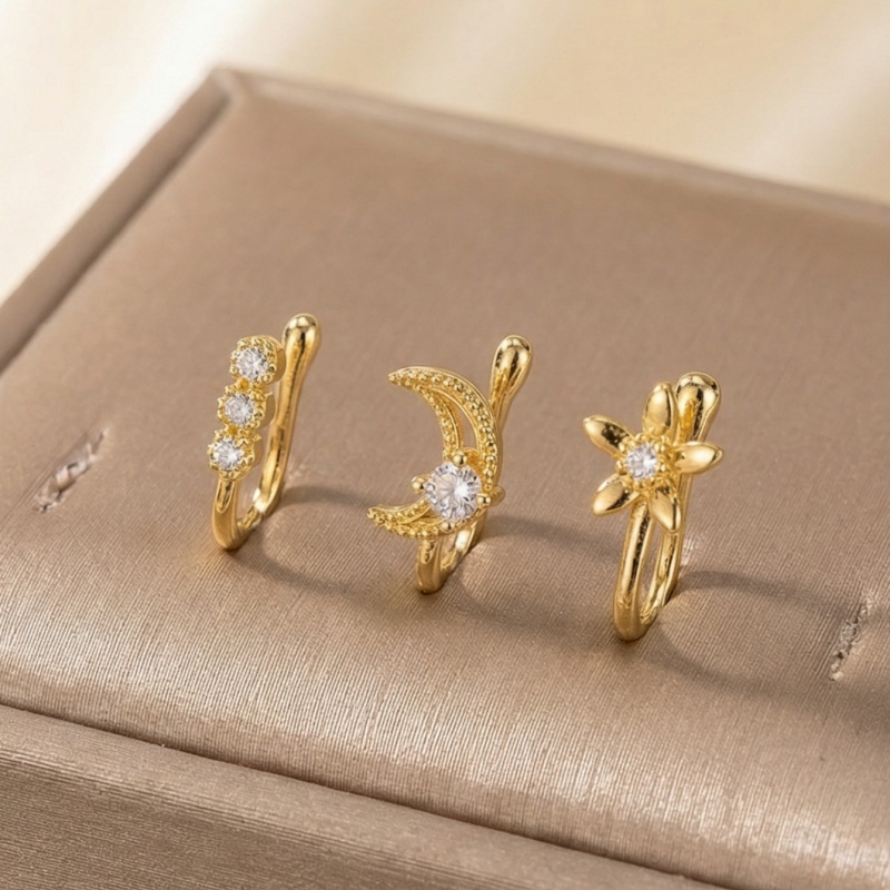 Conjunto de 3 clipes de nariz  - Body Jewelry Materials avaliação e preço