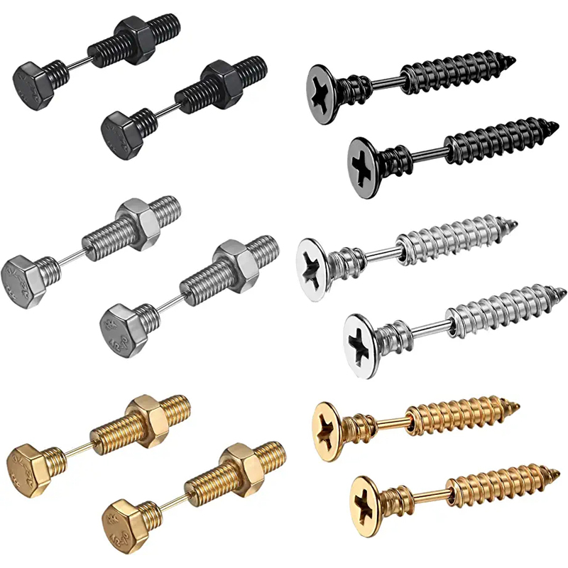 2-3 pares punk parafuso parafu - Body Jewelry Changing Kit avaliação e preço