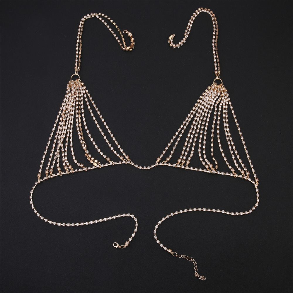 Cristal brilhante Rhinestone B - Body Jewelry Vest avaliação e preço